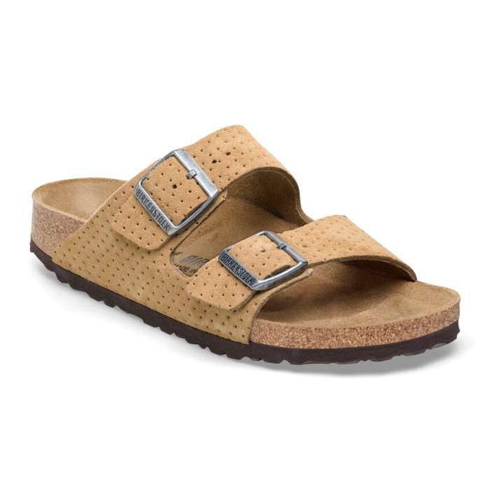 Sandale arizona en suede perforé pour adulte