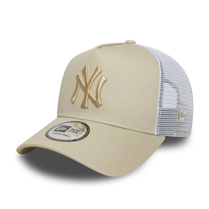 Casquette 9FORTY E-Frame Trucker New York Yankees MLB League Essential Beige Clair